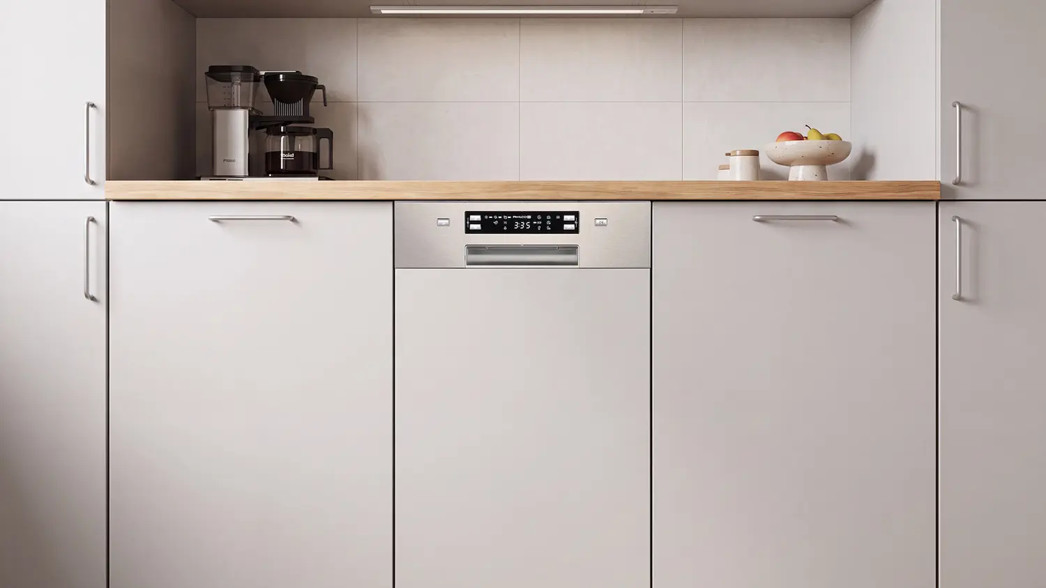 Vestavná myčka Philco PD 1047 BIX v kuchyni