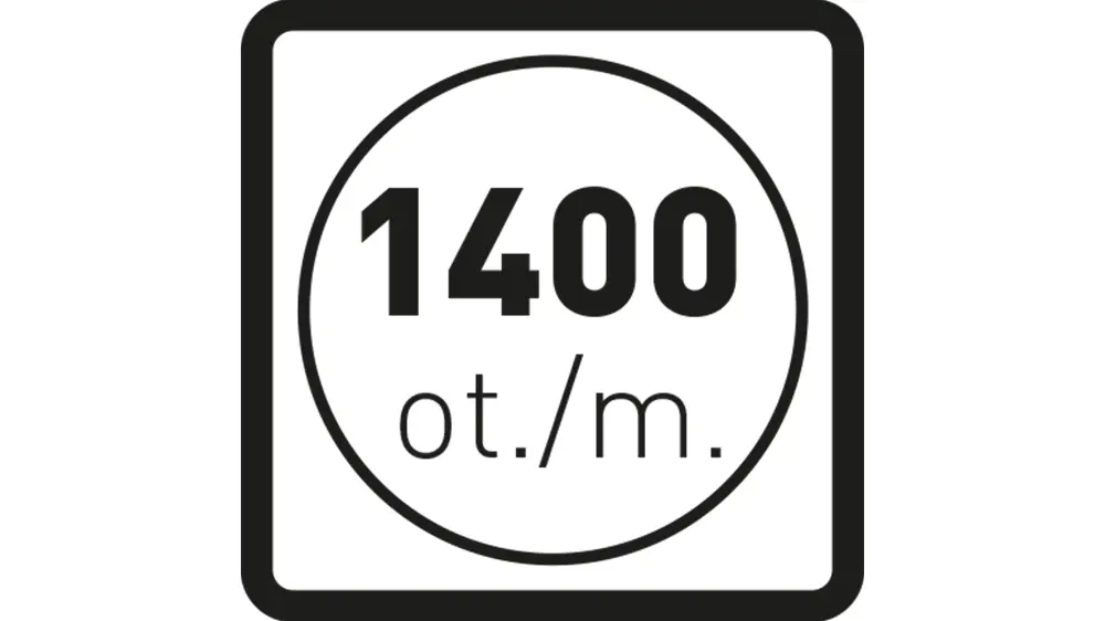 Piktogram rychlost odstřeďovn 1 400 ot/min.