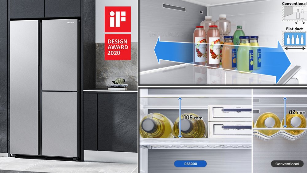 Side by Side chladnička Samsung RH68B8541B1/EF – inovativní design s jednoduchým ovládáním