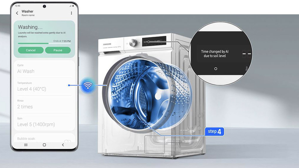 Pračka Samsung WW11BB744DGBS7 – inovativní čištění podpořené pokročilými algoritmy