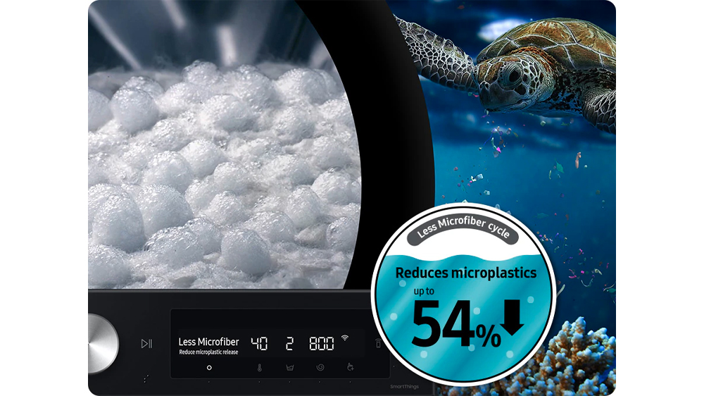 Rychlé, účinné a šetrné praní u parní pračky SAMSUNG BESPOKE AI WW11DB8B95GBU4_04