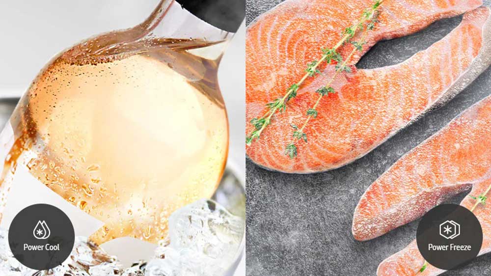 Funkce Power Cool a Power Freeze kombinované chladničky Samsung RB53DG703DB1EO_06