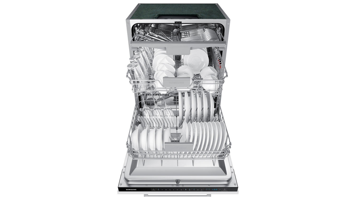 Vnútorné usporiadanie umývačky riadu Samsung DW60CG550I00ET