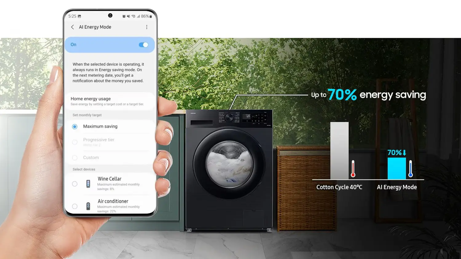 Pranie s režimom AI Energy_03