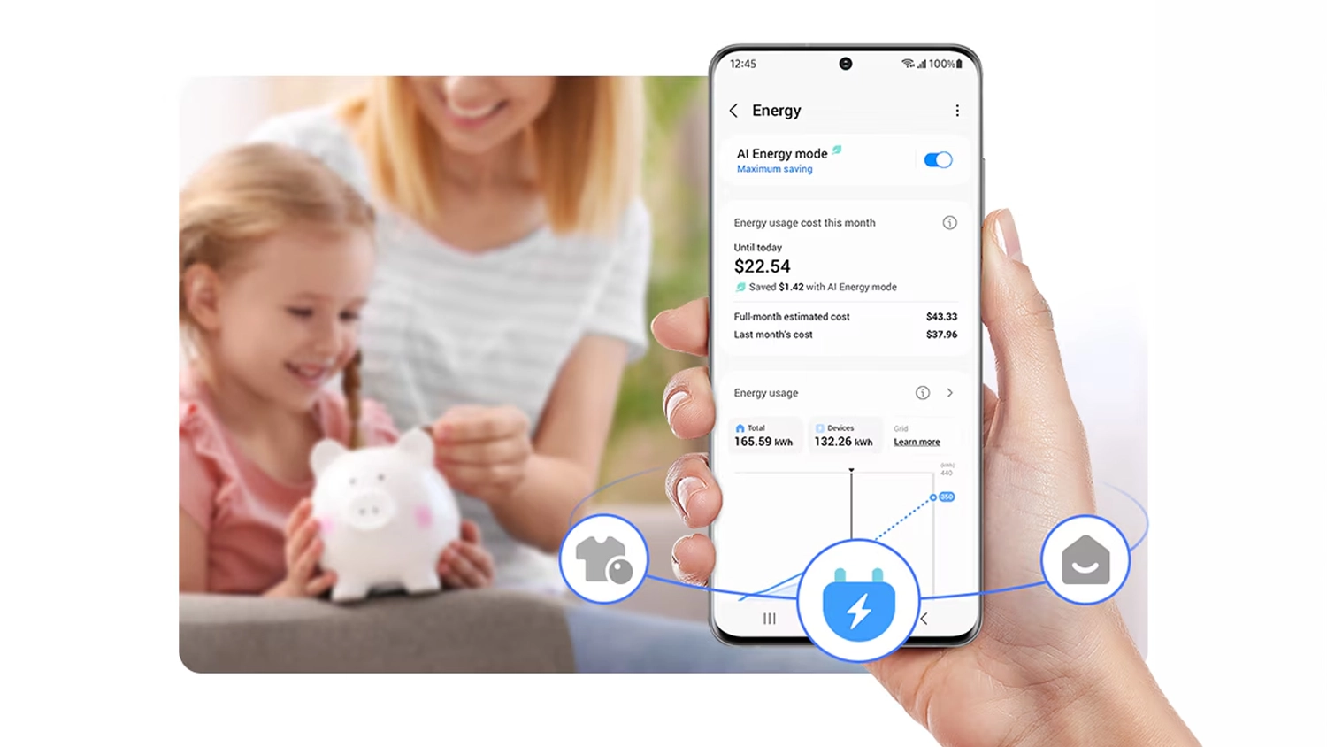 Práčka Samsung WW80CGC04DTELE ovládaná na diaľku