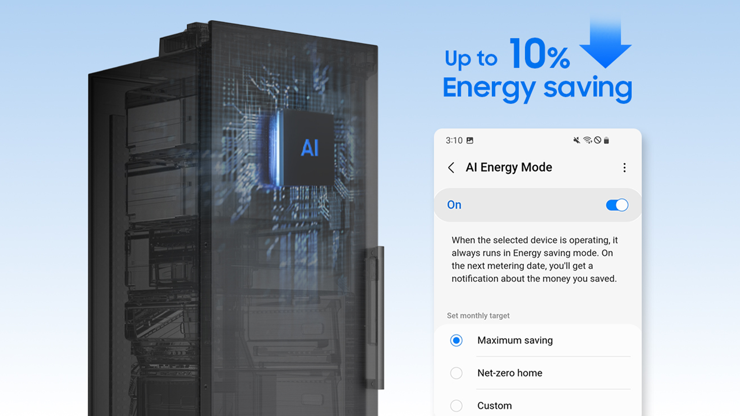 Fotka s detailem na aplikaci SmartThings Energy