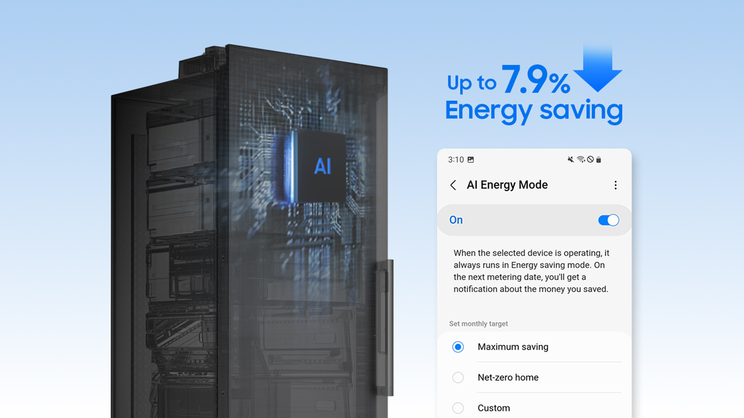 Detail na aplikaci SmartThings Energy