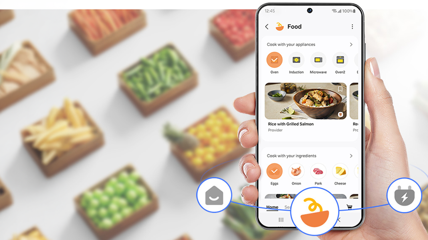 Detail do aplikace SmartThings Food