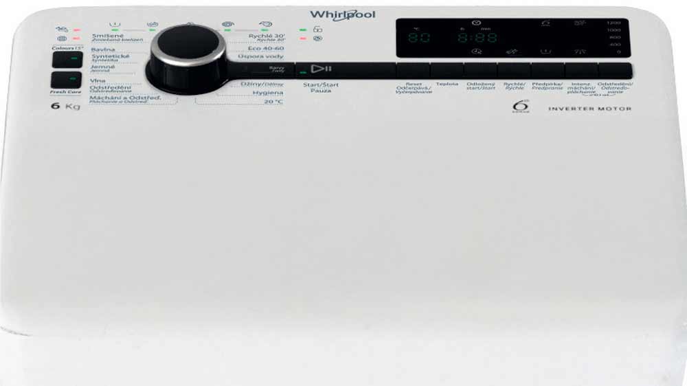 Ovládání pračky s vrchním plněním Whirlpool TDLRB 6261BS CS/N_05