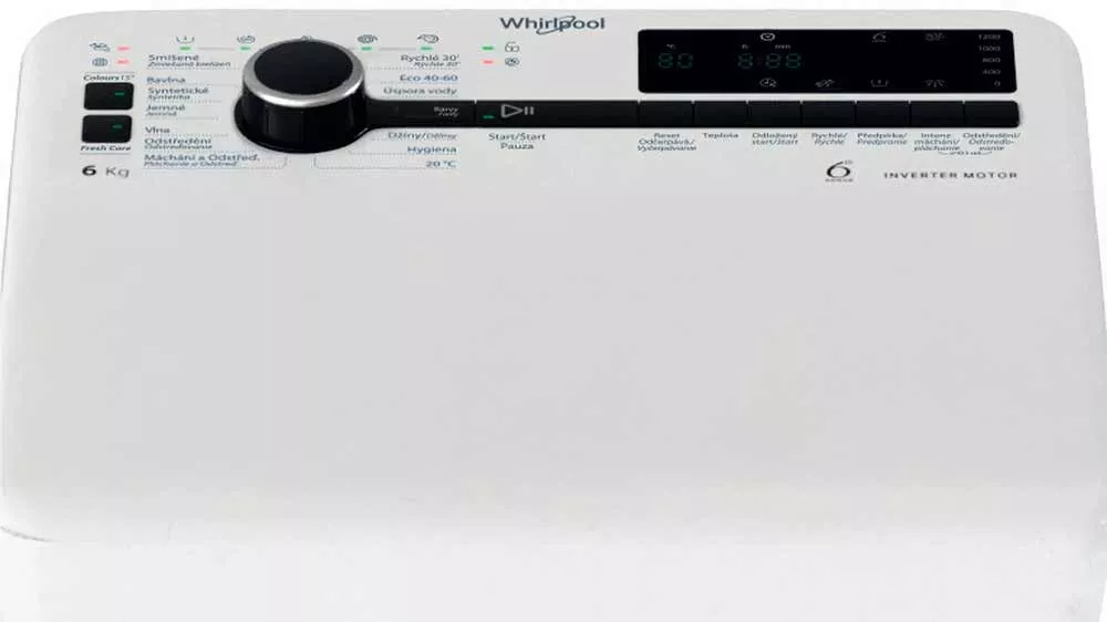 Ovládání pračky s vrchním plněním Whirlpool TDLRB 6261BS CS/N_05