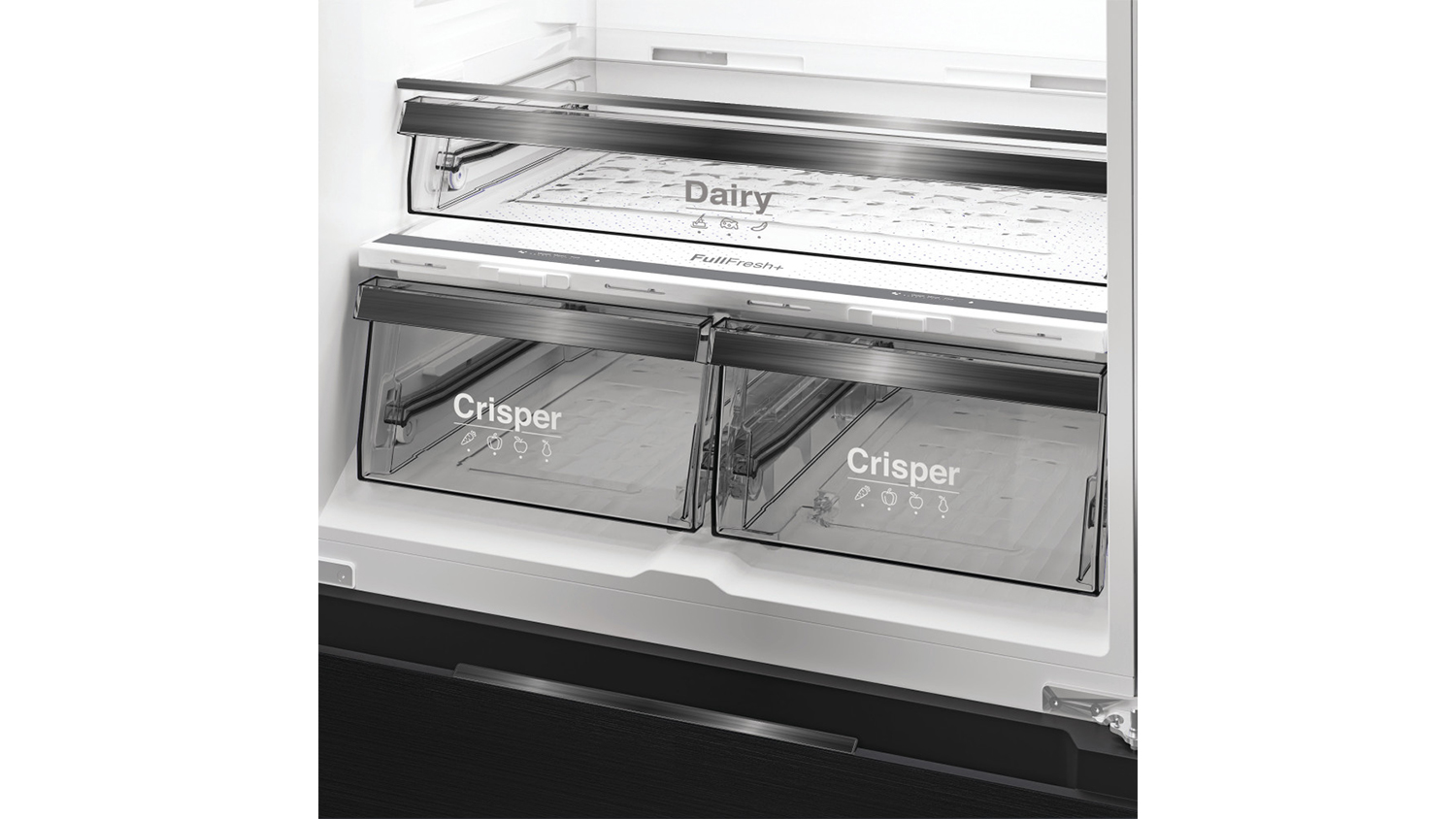 2 zásuvky Crisper americké lednice Whirlpool WHG2 6513 XK4UK