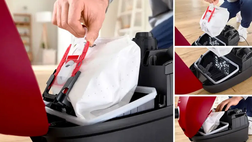 4 obrázky výměny prachového sáčku ve vysavači Bosch BGB41RD3H_04