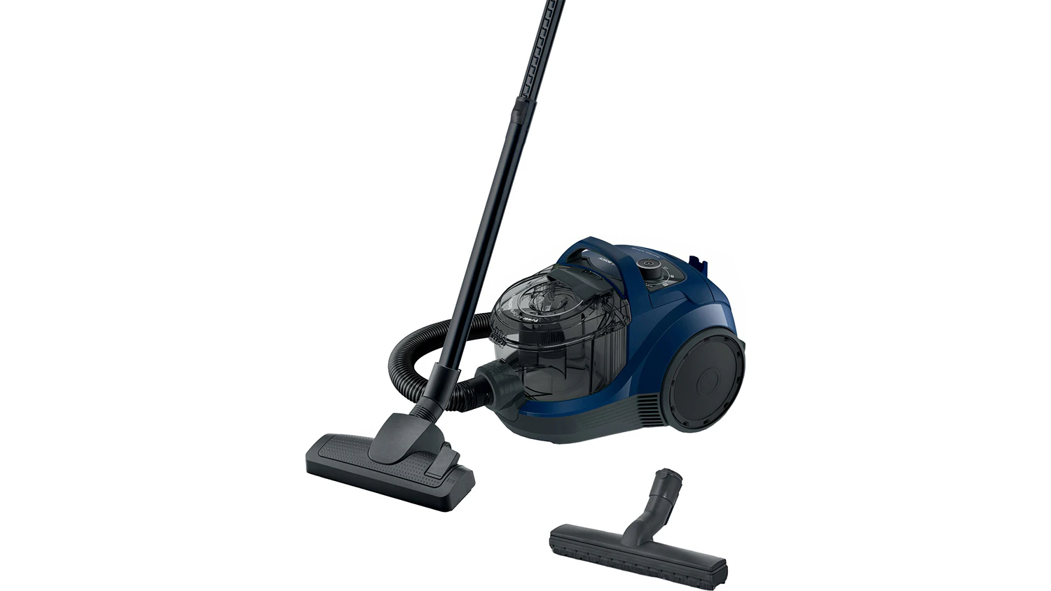 Bezs&aacute;čkov&yacute; vysavač Bosch Series 4 BGS21X320 modr&yacute; zboku