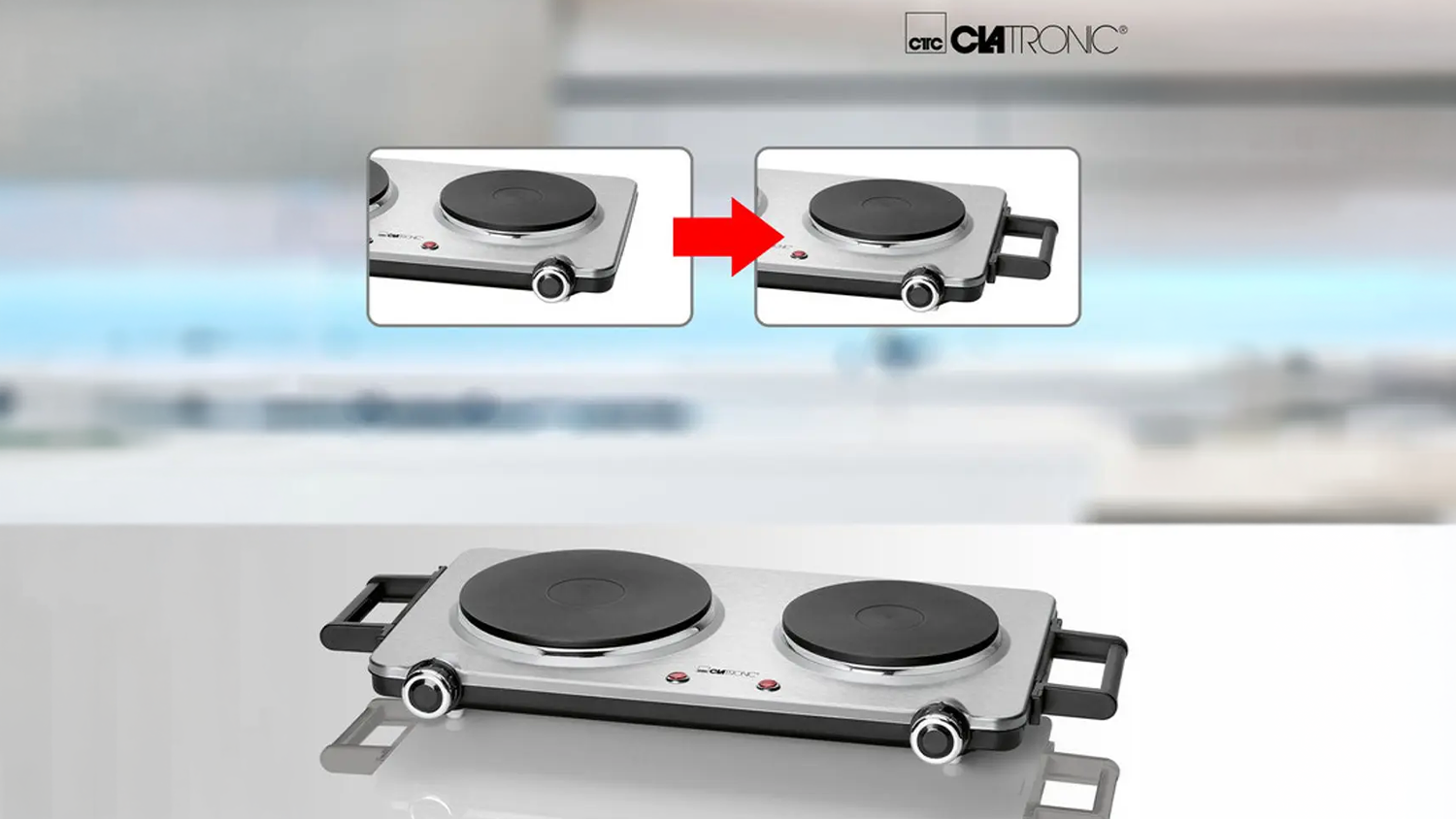 Elektrický vařič Clatronic DKP 3668 detail kontrolky