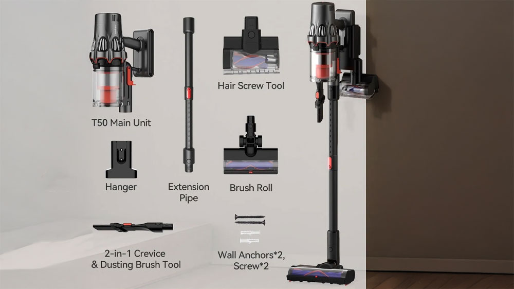 Bohaté příslušenství tyčového vysavače Deerma DEM-T50W_05