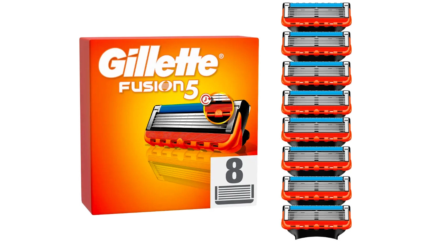 N&aacute;hradn&iacute; hol&iacute;c&iacute; hlavy Gillette Fusion5 Head 8 ks