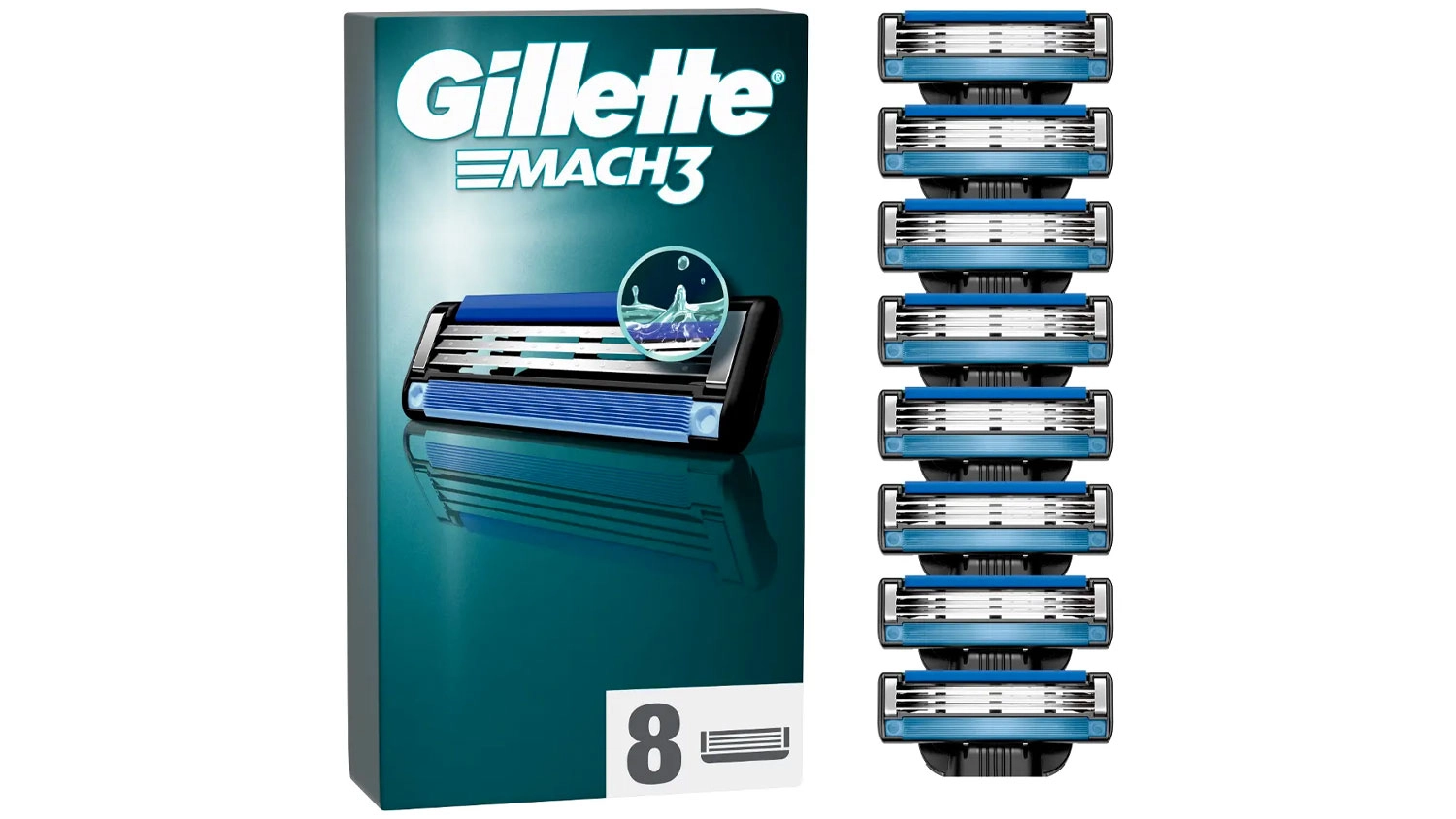 Náhradné holiace hlavy Gillette Mach3 Head 8 ks