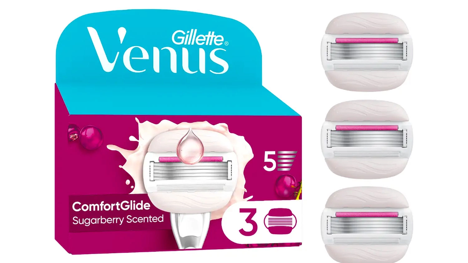Náhradné holiace hlavy Gillette Venus Miami Head 3 ks