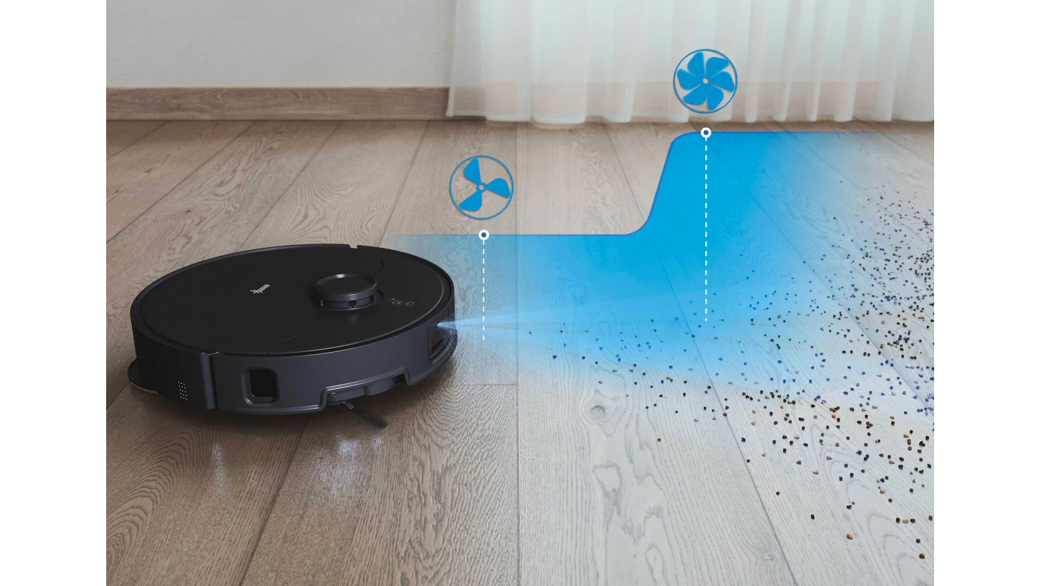 Robotick&yacute; vysavač Hoover HG870HU 011 vys&aacute;v&aacute; nečistoty
