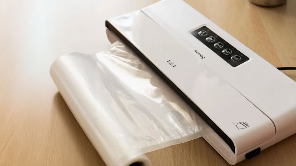 Vákuovačka Huslog AK-5334 s nasadenými vreckami na vákuovanie_02