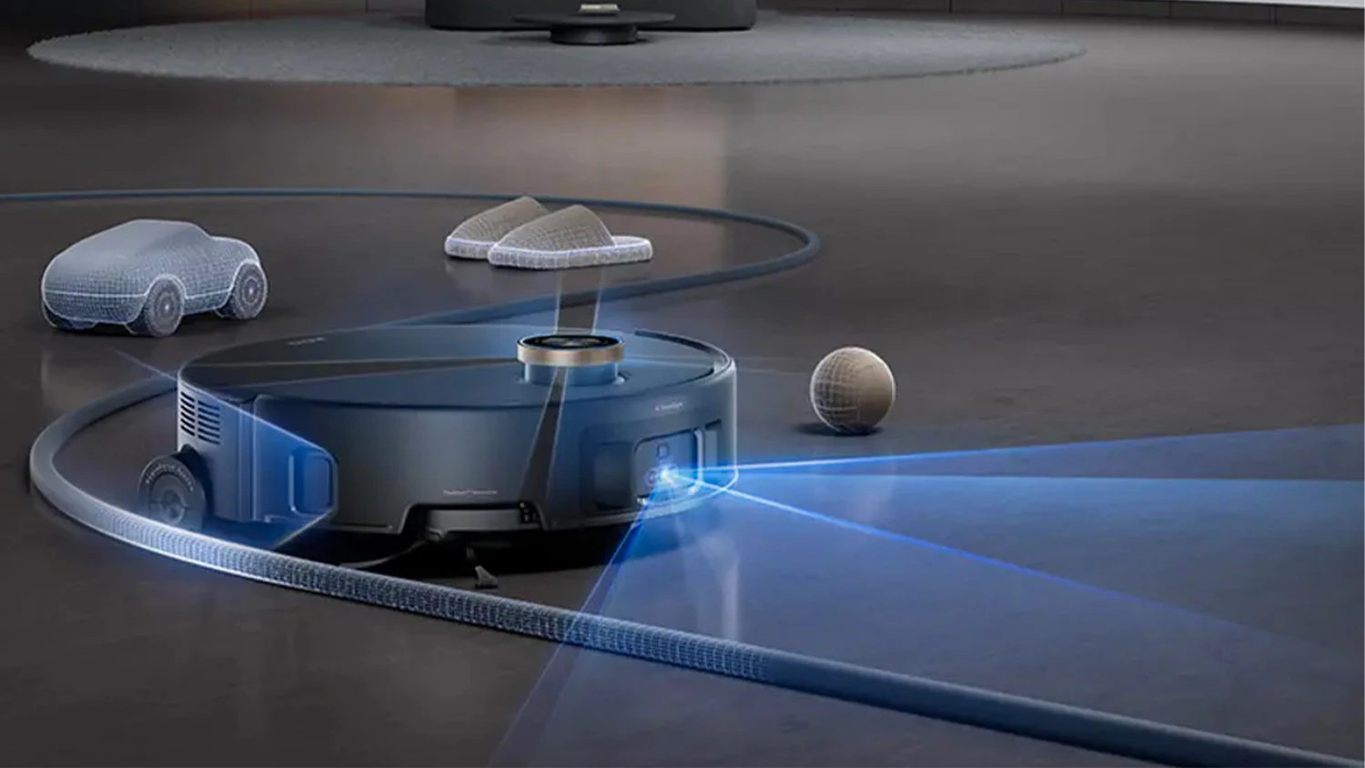 Robotický vysavač MOVA Z60 Ultra Roller skenuje své okolí a rozpoznává překážky.