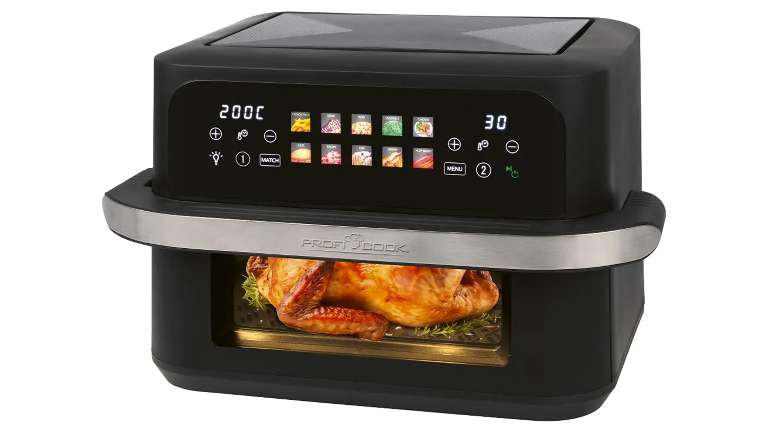Pečené kuře uvnitř fritézy Proficook FR 1313 H