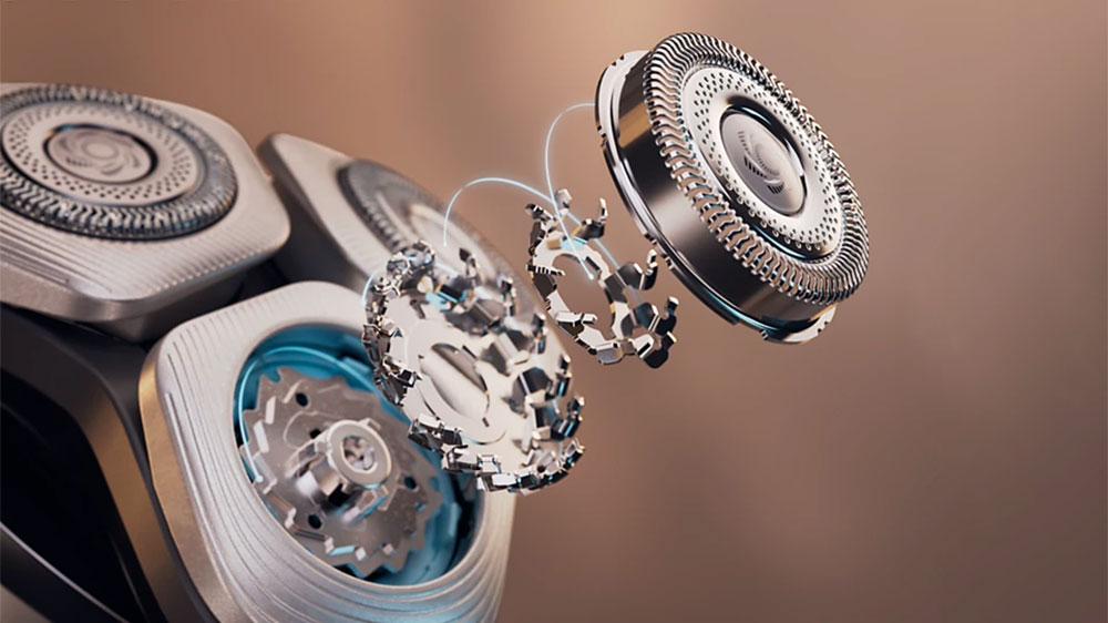 Rotační břity Dual SteelPrecision u holicího strojku Philips X9002/10_03