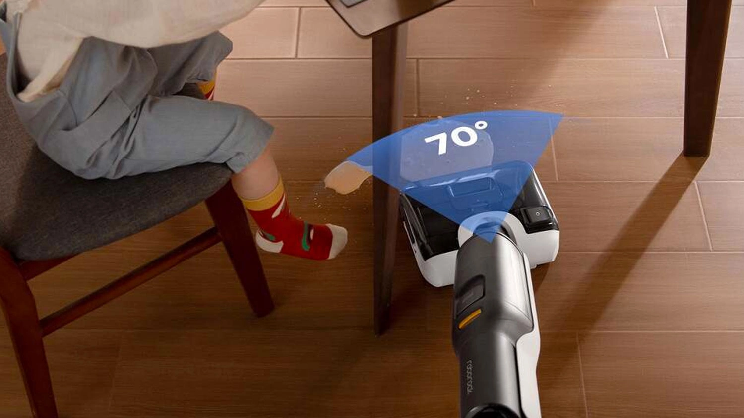Tyčový vysávač s mopom Roborock F25 Gen 2 Black s rozsahom otáčania 70°