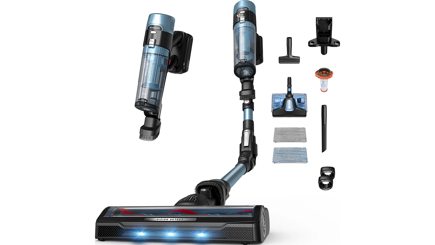 Tyčový vysavač s mopem 4v1 Rowenta RH7AC1E0 X-Force Flex 10.80 Allergy Aqua Auto