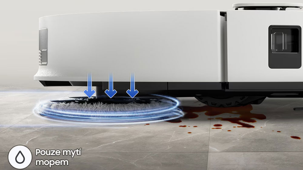 Mytí mopem u robotického vysavače Samsung BESPOKE Jet Bot Combo AI_03