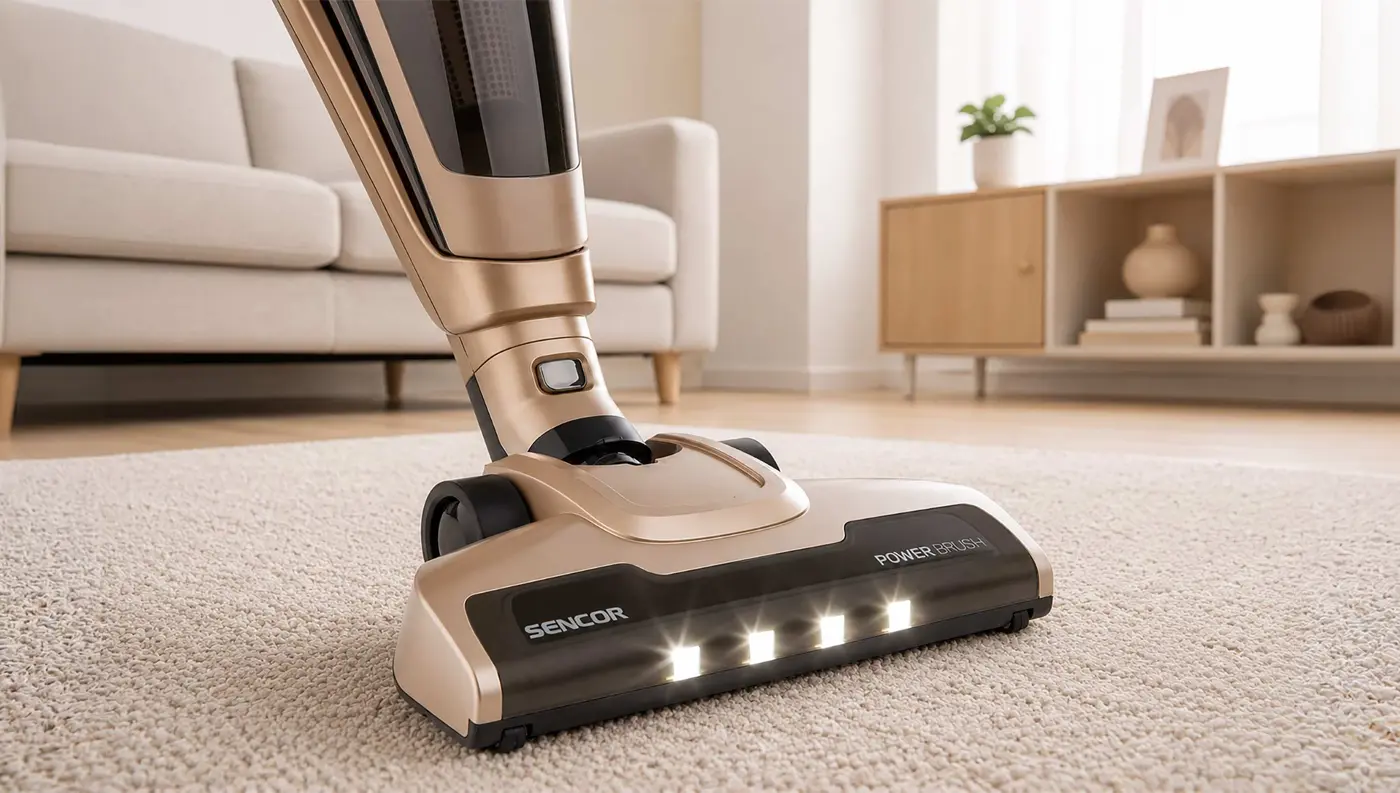Sencor SVC 8618GD &ndash; LED osvětlen&iacute; uk&aacute;že každ&eacute; sm&iacute;tko