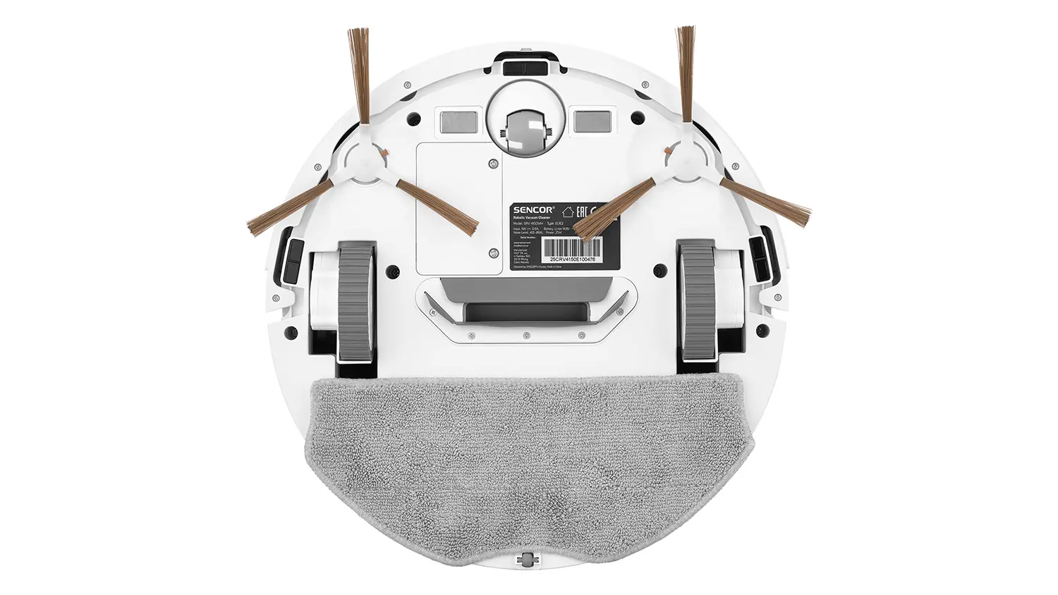 Robotick&yacute; vysavač Sencor SRV 4150WH zespodu