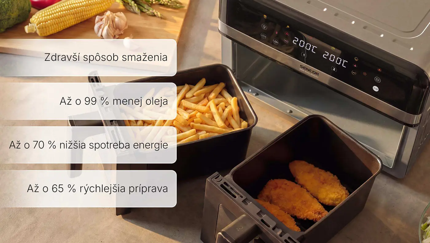 Sencor SFR 8800SS – papiere na pečenie do teplovzdušnej fritézy