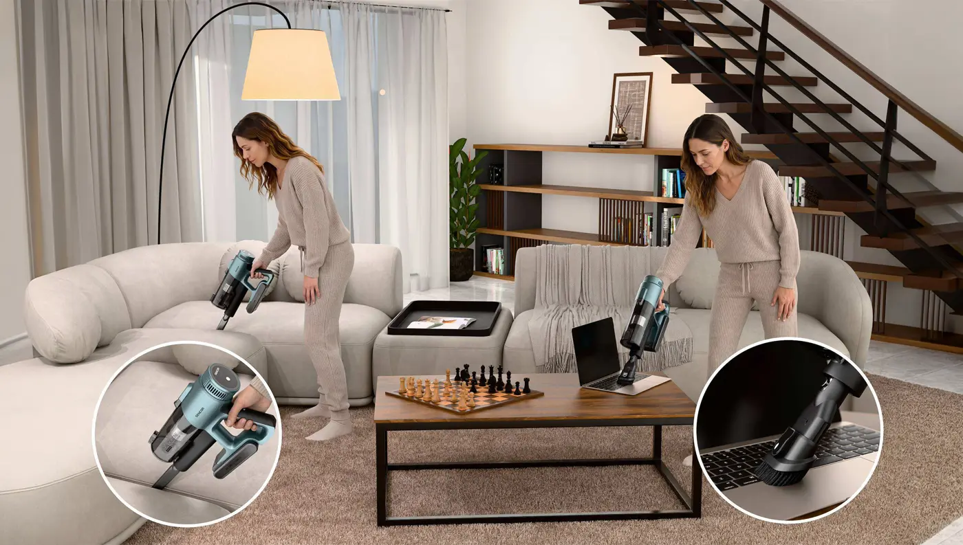 Sencor SVC 7622BL &ndash; využit&iacute; n&aacute;stavců &scaron;těrbinov&eacute; trubice a kart&aacute;če 2v1