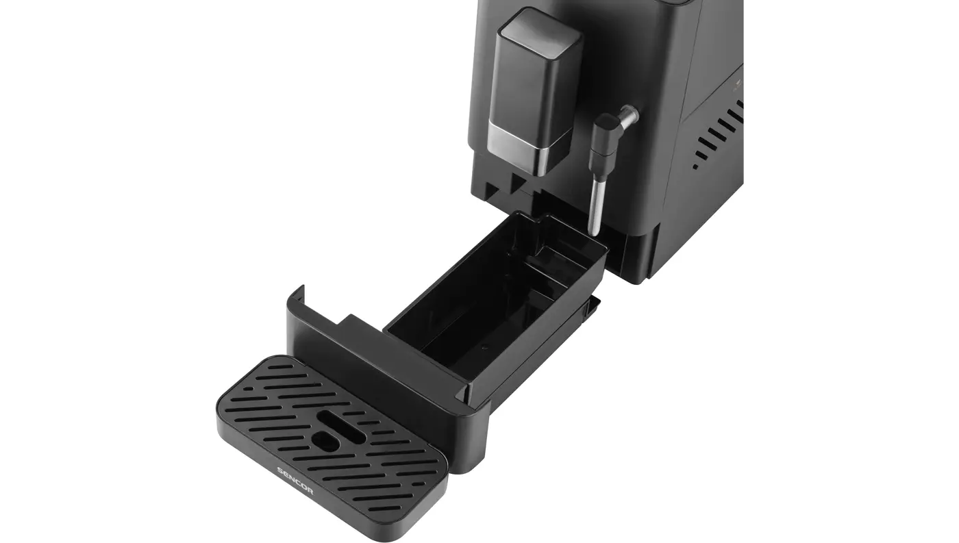 Sencor SES 6130BK – detail na zásobník na použitú kávu