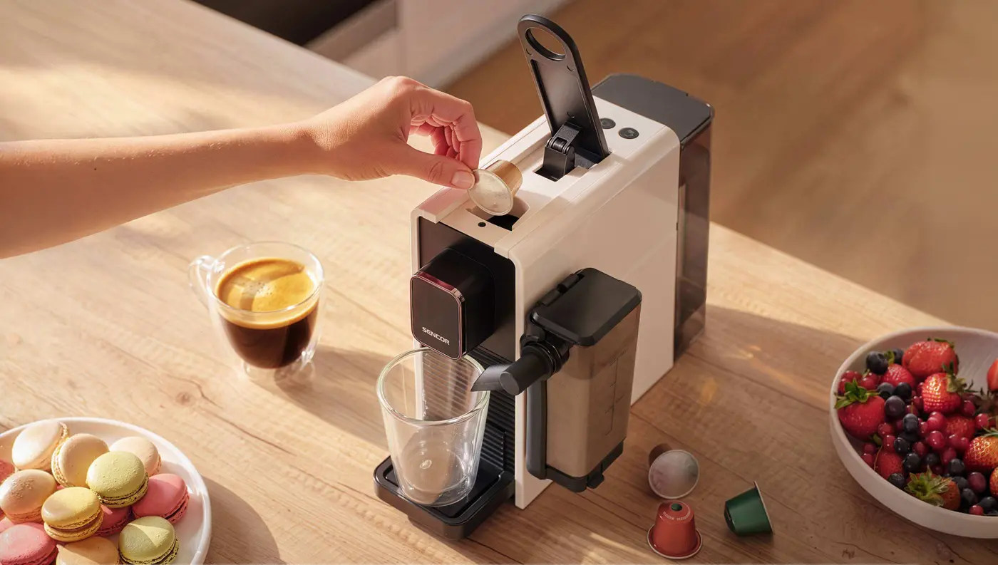Sencor SCC 2001WH &ndash; určen&yacute; pro kapsle Nespresso Original