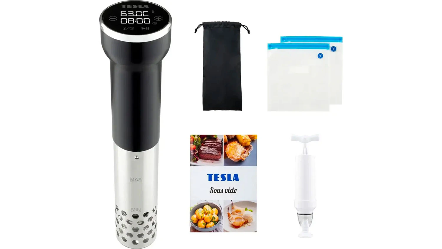 Sous-vide vařič Tesla MD400 SousVide Stick s příslušenstvím