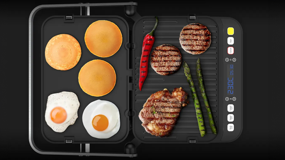 Kontaktní gril AENO EG1 vaření na dvou deskách_02