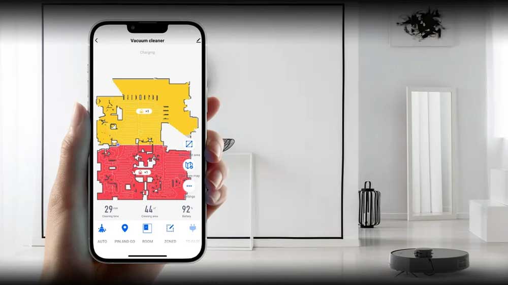 Spodní strana robotického vysavače s mopem Aeno RC3S_06