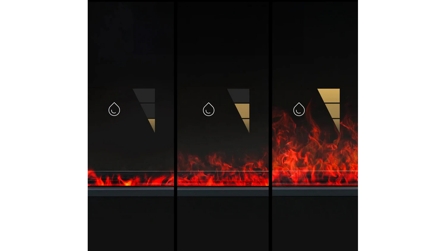 Velikosti ohně u AENO FH2S Premium Space Fire