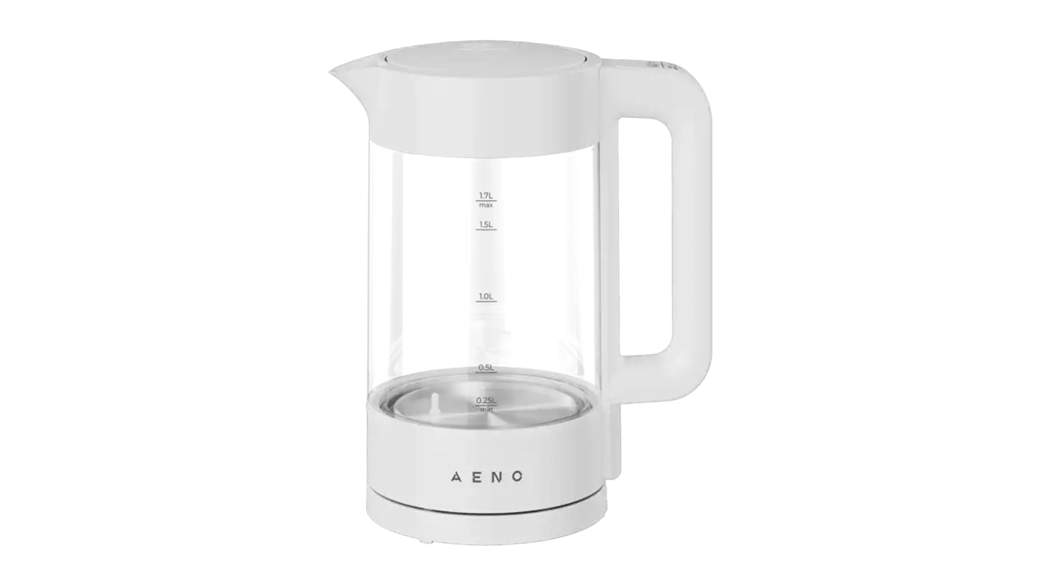 Rychlovarn&aacute; konvice AENO EK5 b&iacute;l&aacute; bočn&iacute; pohled