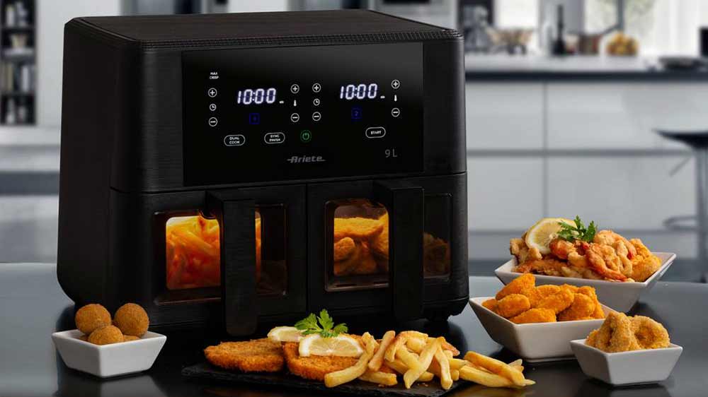 Horkovzdu&scaron;n&aacute; frit&eacute;za Ariete 4631 naplněn&aacute; j&iacute;dlem_02