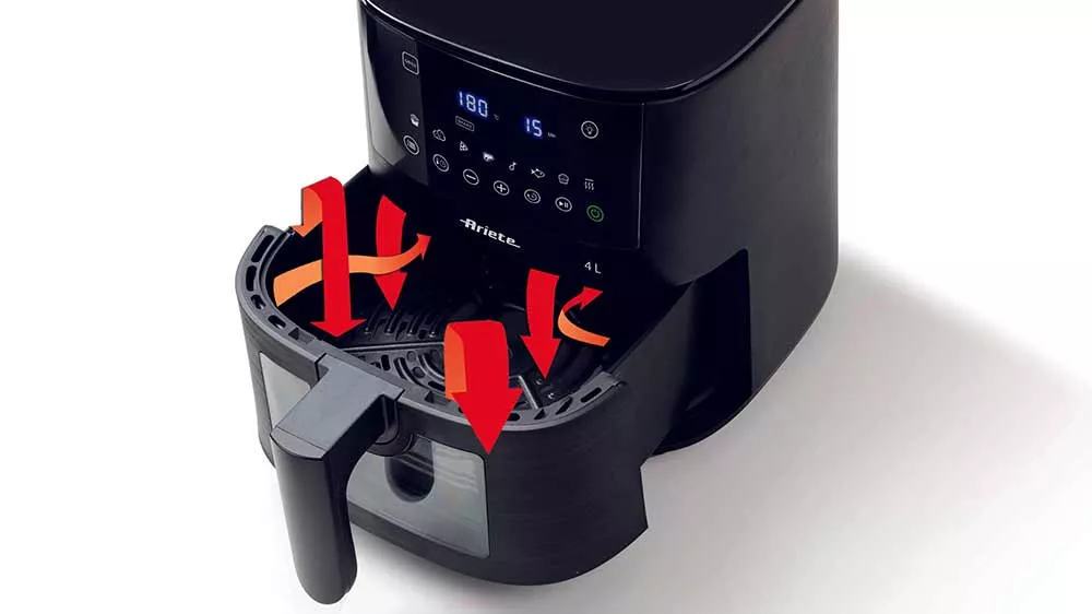 Horkovzdušná fritéza Ariete Air Fryer 4l 4633 s rovnoměrným rozprostřením vzduchu_02