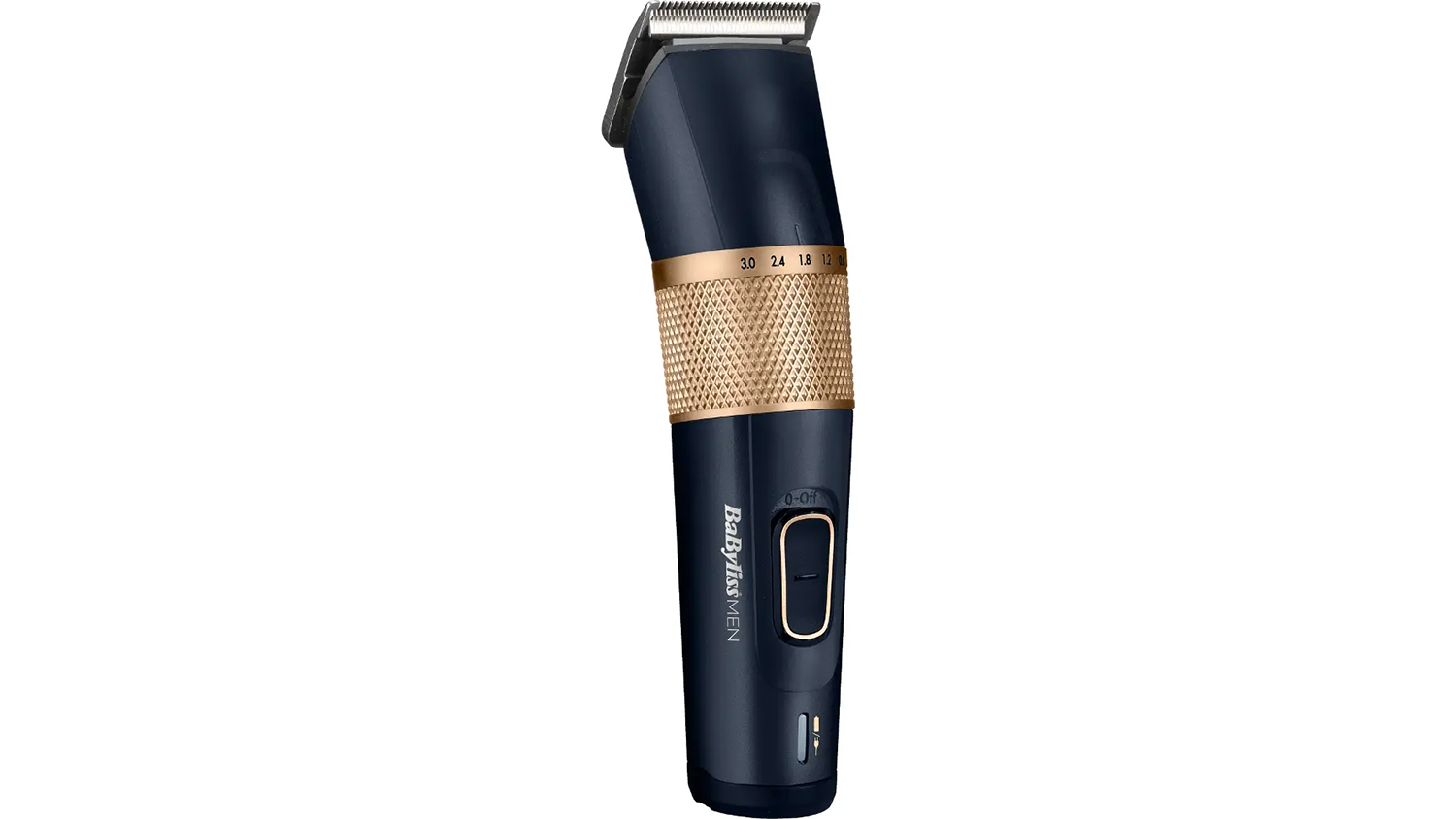 Zastřihovač vlasů BaByliss Lithium Power E986E na bílém pozadí zobrazující celkový design