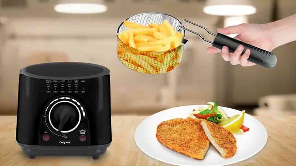 Fritéza Beper P101FRI100 na kuchyňksé lince s usmaženými pokrmy_02