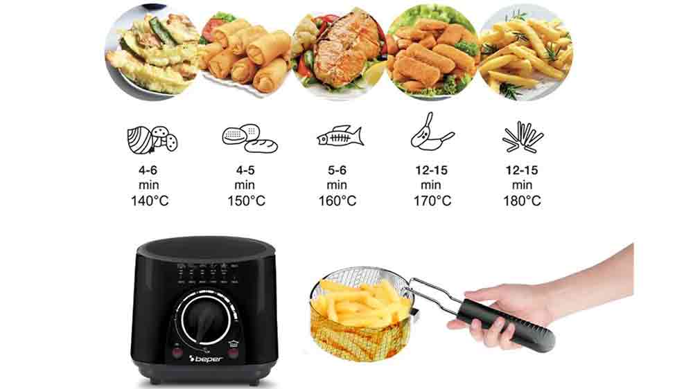 Fritéza Beper P101FRI100 s vizualizací programů a usmaženými pokrmy_03
