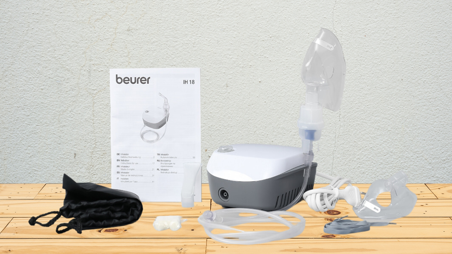 Rozbalené balenie Beurer BEU-IH18 na stole