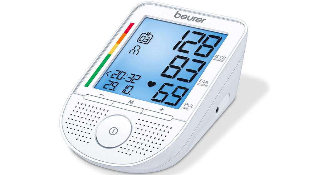 Displej tlakoměru na paži s adaptérem do sítě BEURER BM 49_02