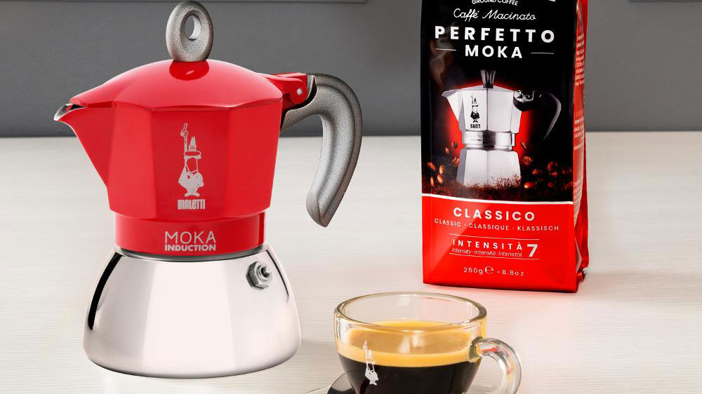 moka konvička bialetti indukce červená