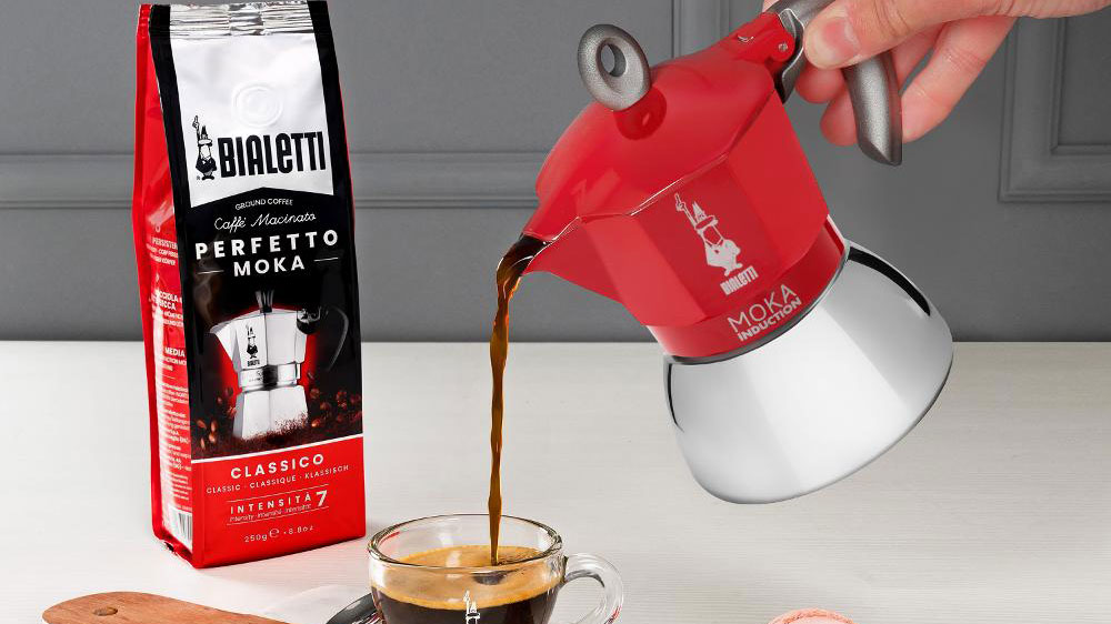 moka konvička bialetti indukce červená